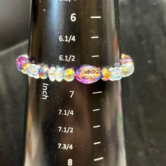 💖💜 Memory wire cuff bracelet with clasp - Picture 3 of 8